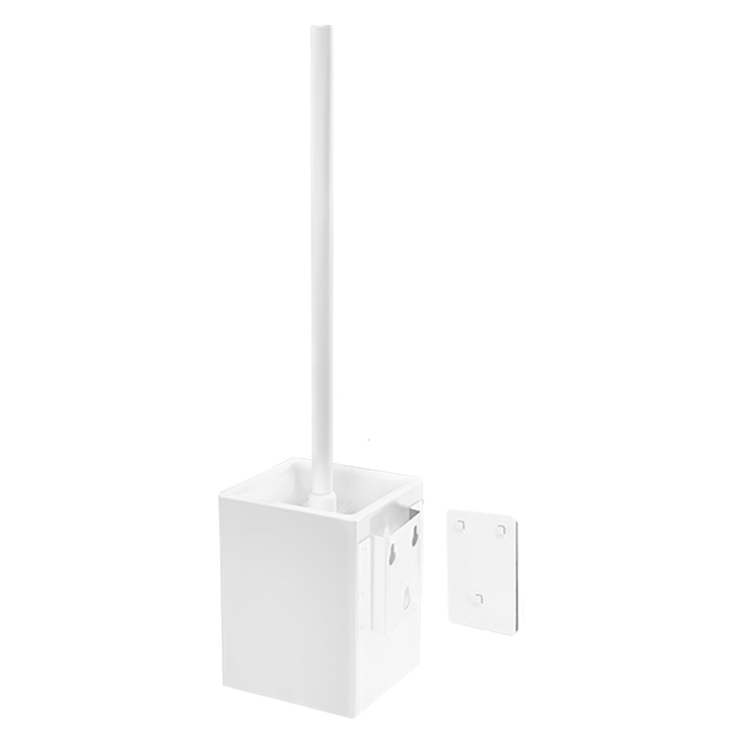 Portascopino sospeso Bianco Opaco