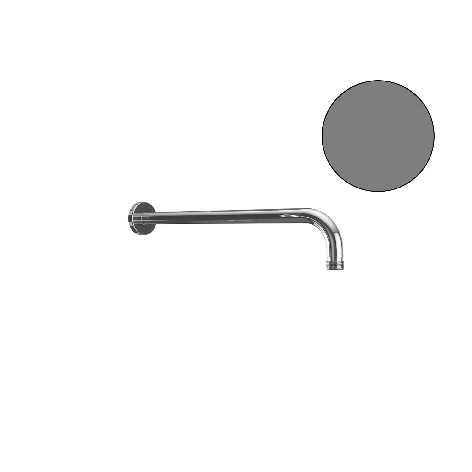 Braccio doccia tondo Gun Metal, PVD