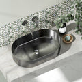 ACCIAIO INOSSIDABILE Lavabo da appoggio Gun Metal