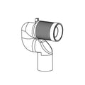 NEW LEGEND Curva tecnica per scarico a pavimento 145mm