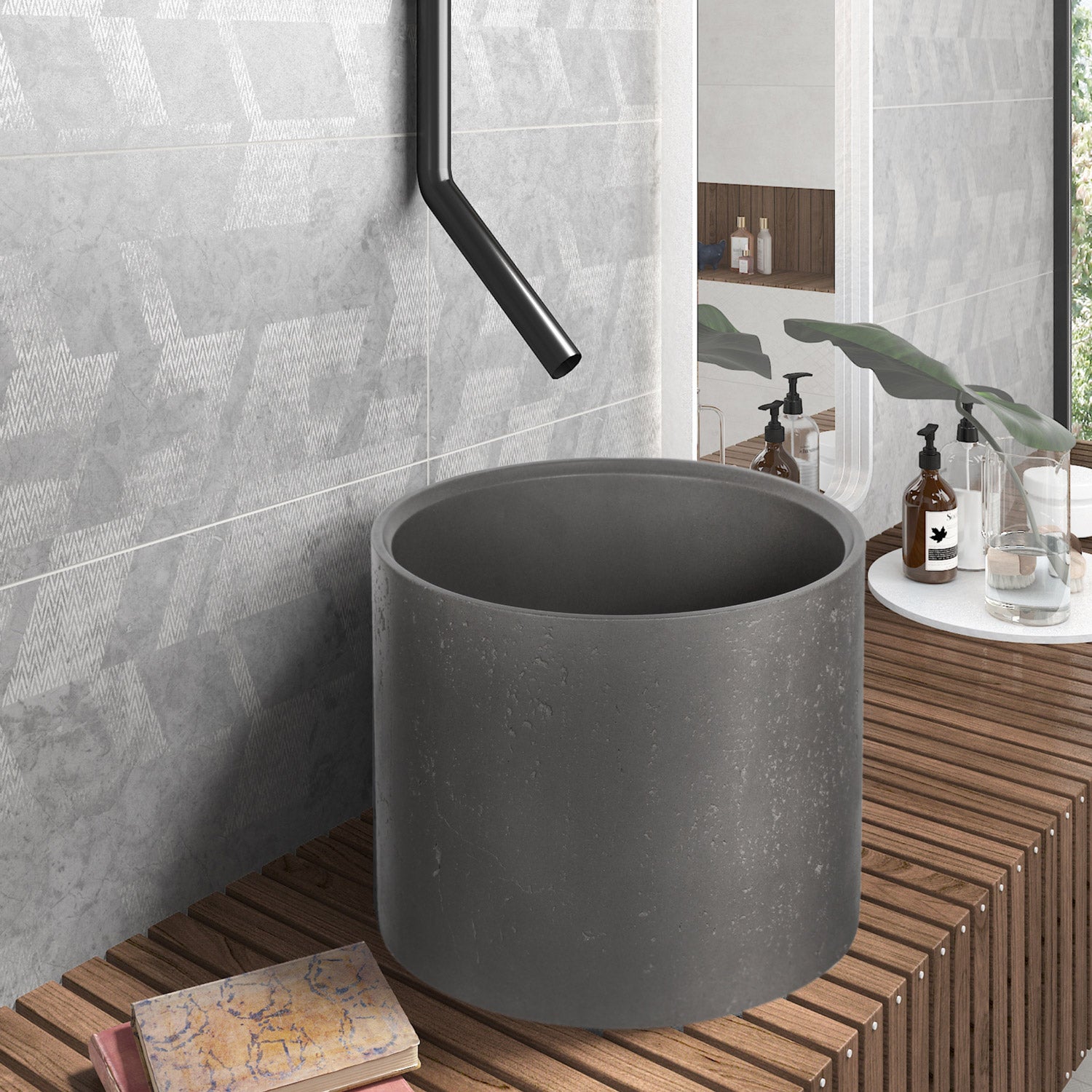 Lavabo da appoggio Cement