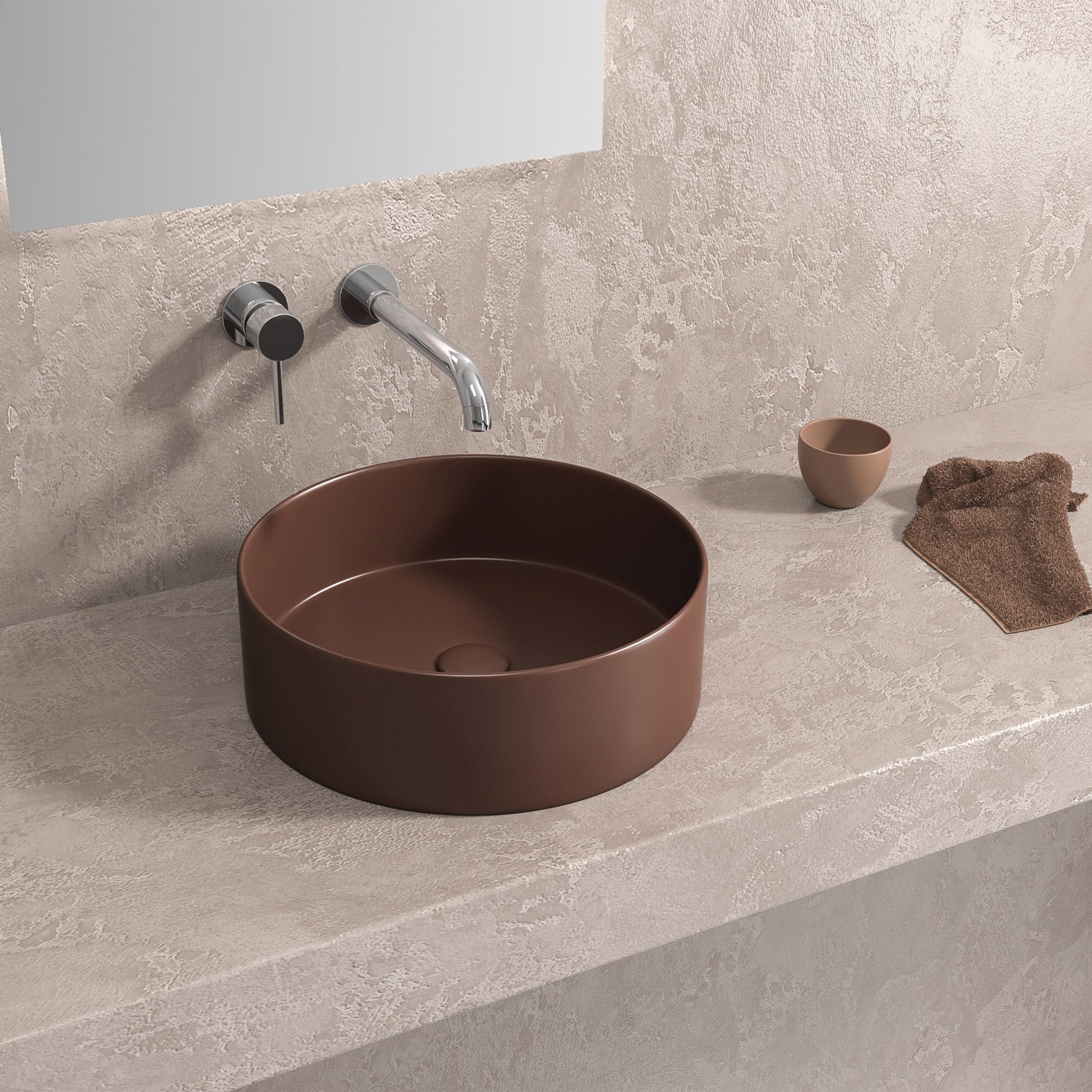 Lavabo da appoggio Caffè Opaco