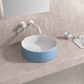 Lavabo da appoggio Bianco-Azzurro Opaco