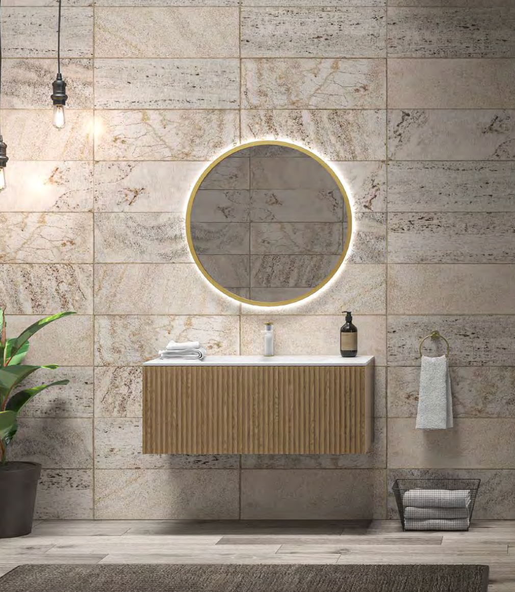 SHARON – Specchio Gold Ø800x24mm
