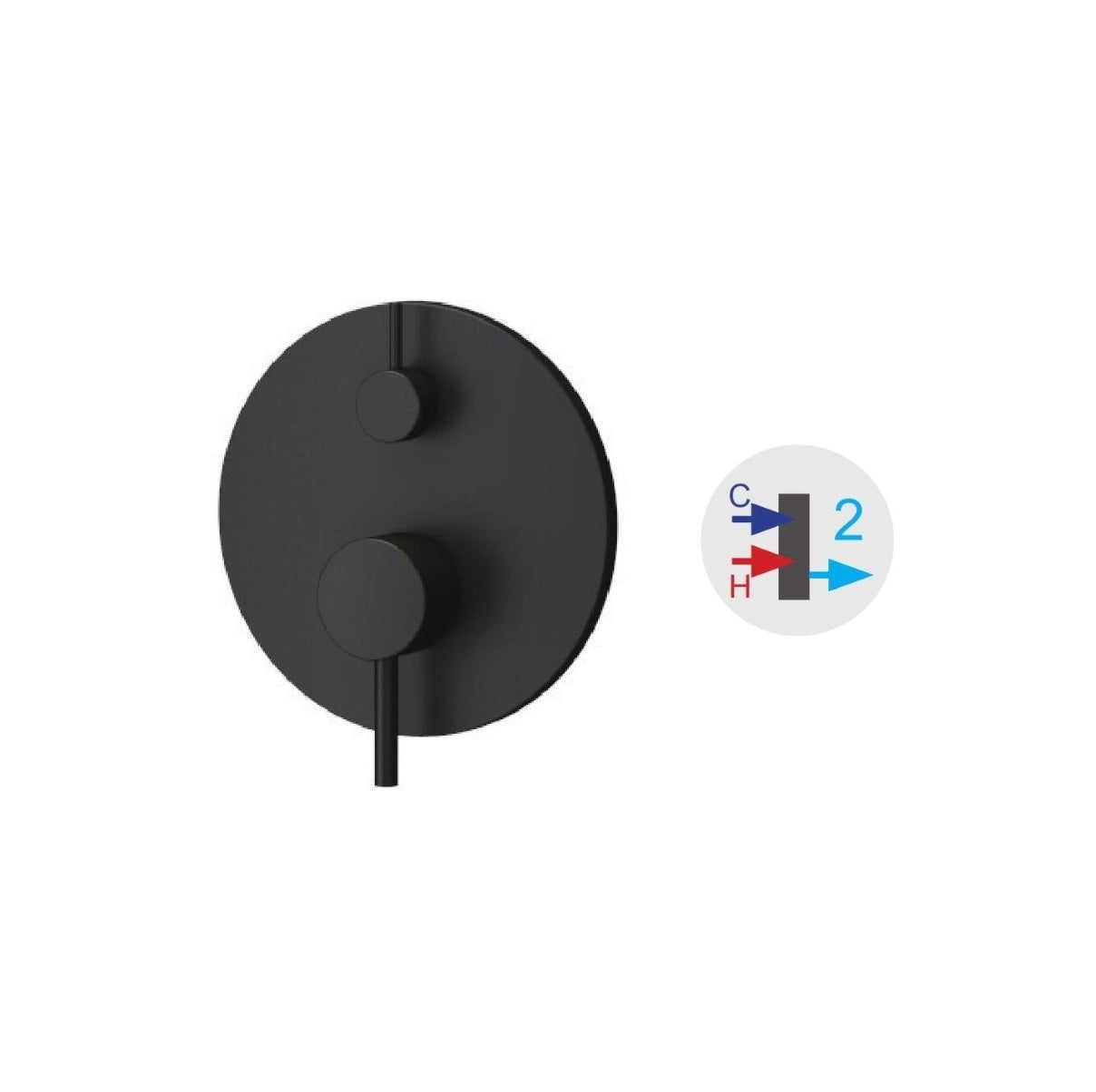 Artemis Nero BM34F02C mix incasso doccia a 4 vie