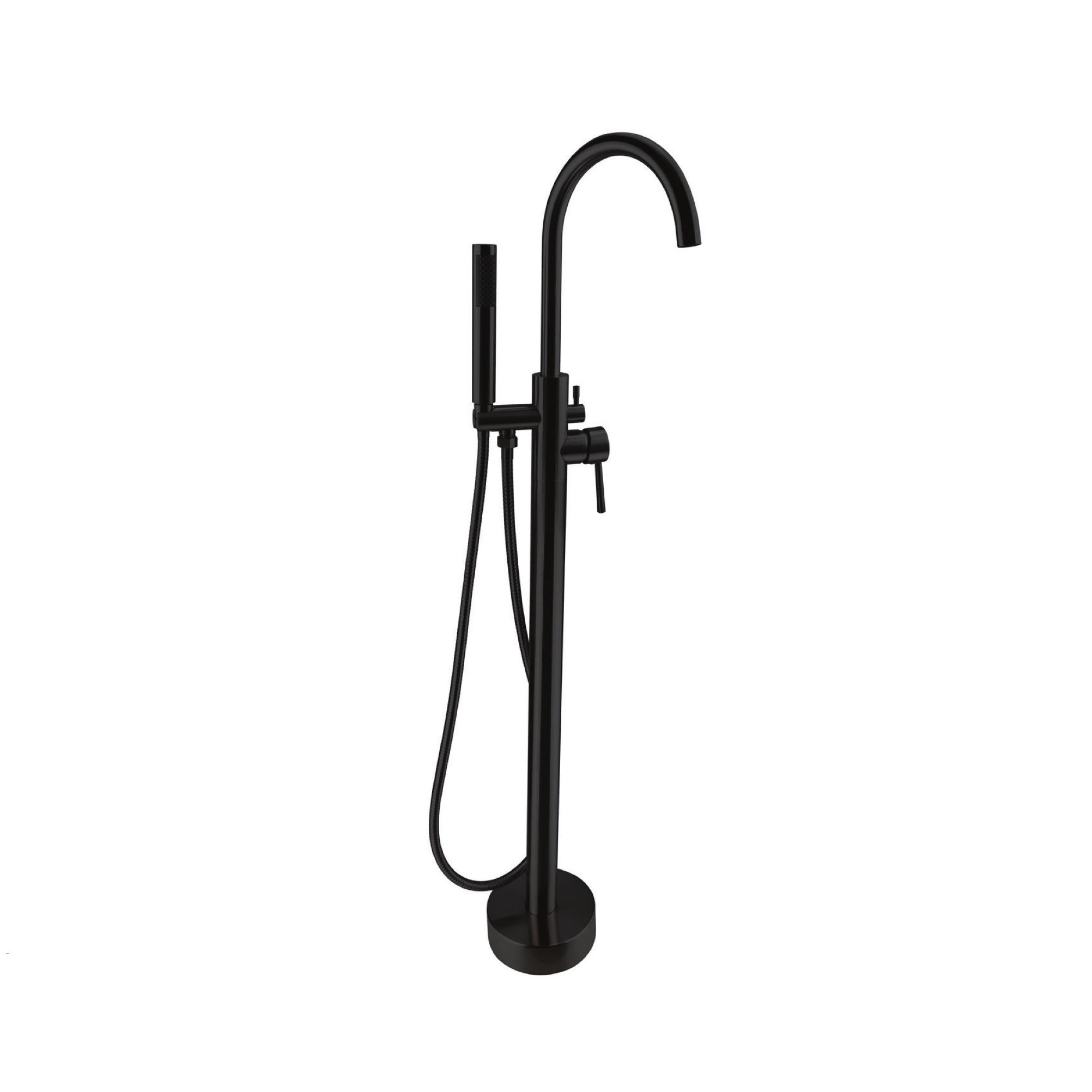 Artemis Nero S12323 miscelatore da terra con doccetta