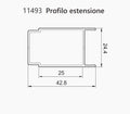 Profilo estensione (+25mm 11493)