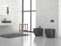 Milos opaco bidet a terra LT2141C Nero