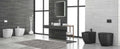 Milos opaco wc a terra LT2141D Nero