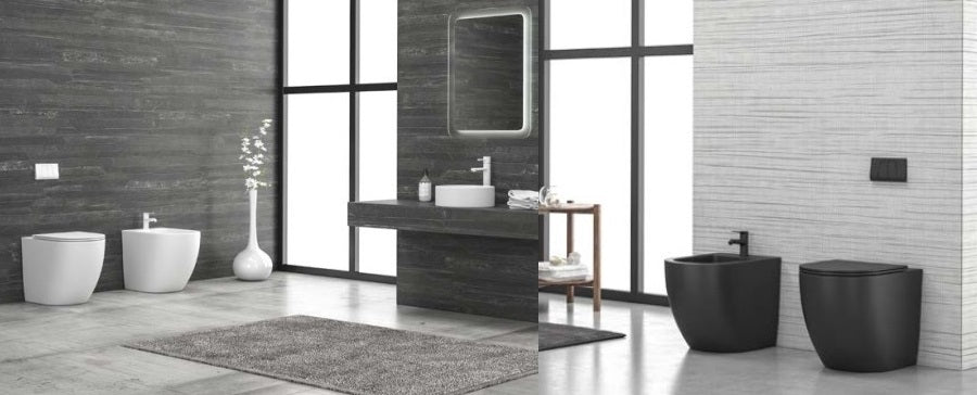 Milos opaco wc a terra LT2141D Nero
